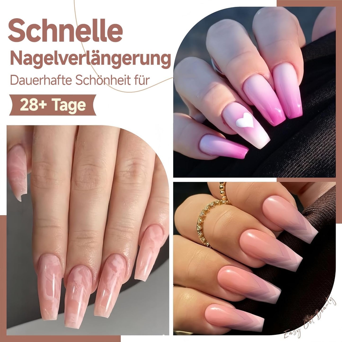 Ballerina Gel Nail Tips 216st 12 Storlekar Soft Gel Nail Tips Heltäckande Nail Extension Set Semi Matt DIY Home Art