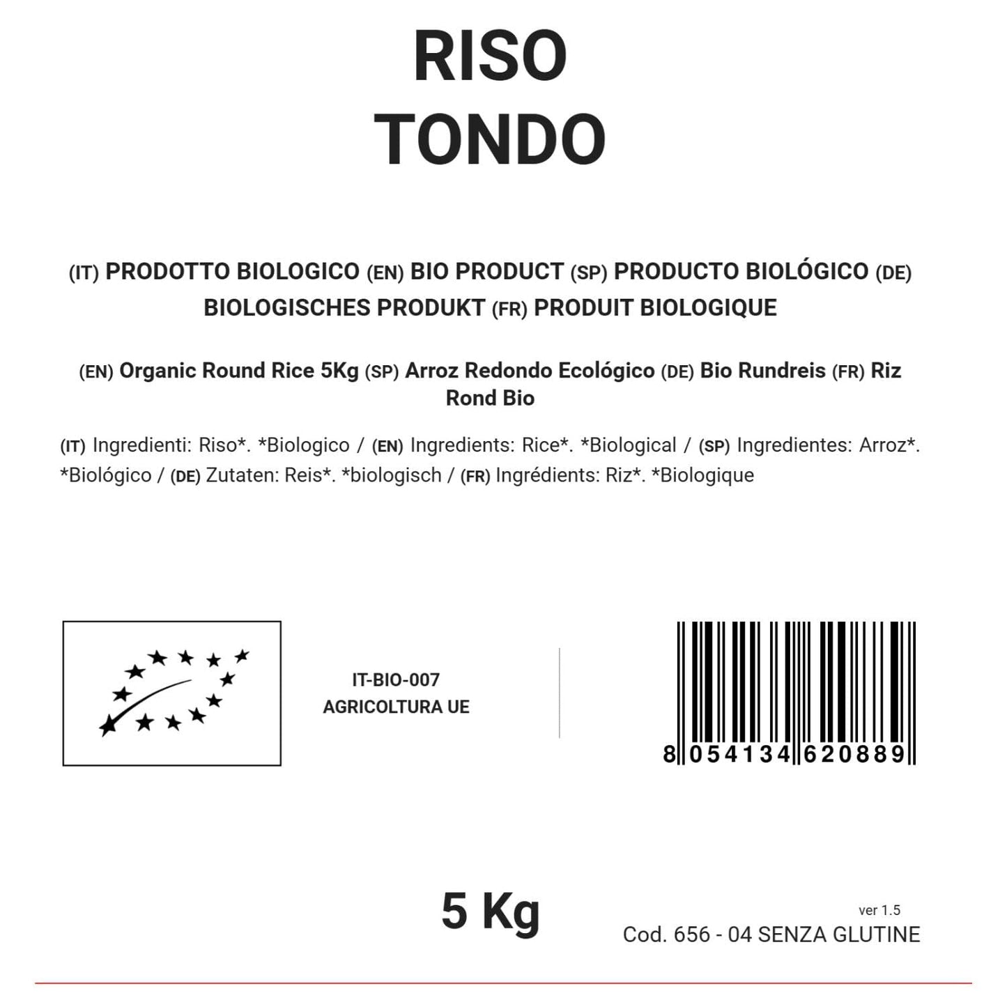 Ekologiskt runt ris 5 kg