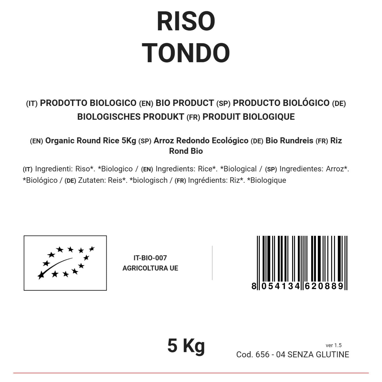 Ekologiskt runt ris 5 kg