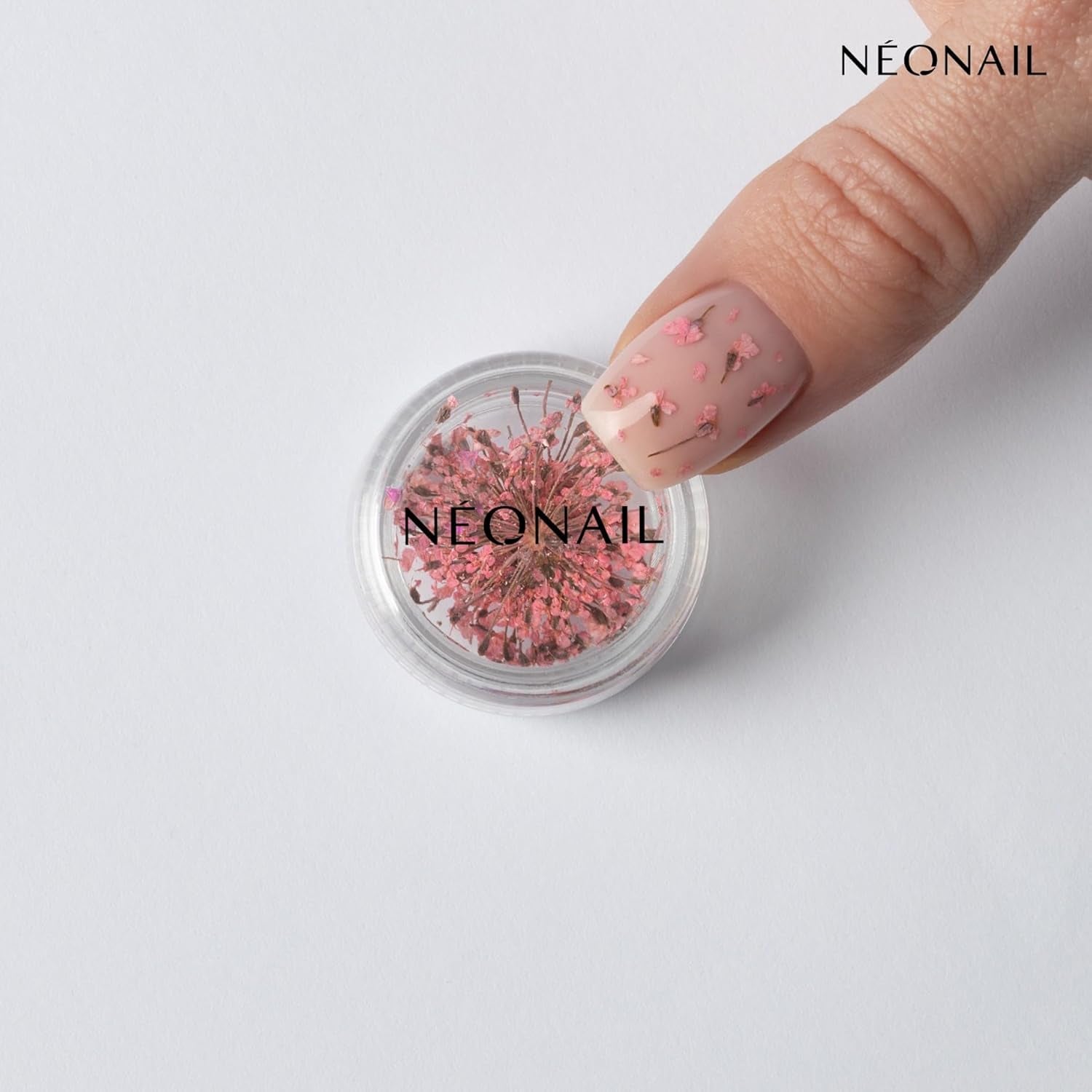 NÉONAIL Nail Art Flowers Set - Trockenblumen - Getrocknete Blumen - Nageldesign Zubehör - Nageldekorationen - Getrocknete Blüten - Nageldekoration - Gelnägel Zubehör - 3 Farben - Rosa, Lila, Orange