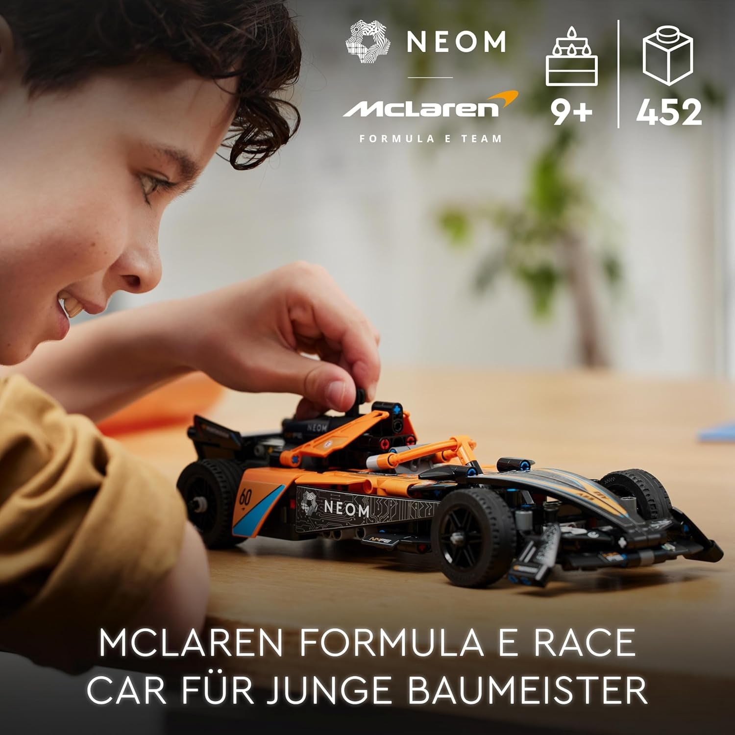 LEGO Technic NEOM Mclaren Formula E racingbil, racerbilleksak för 9 år gamla pojkar och flickor, modellbilsats, inredning för barnrum, födelsedagspresentidé 42169 Byggset Beuche den LEGO-Store