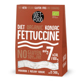 Fettuccine Konjac Nudlar Bio Shirataki Diet-Food - 300 g, lågkolhydrat, sockerfri, keto, vegan, lågkalori, glutenfri och äggfri, gjord av konjacmjöl