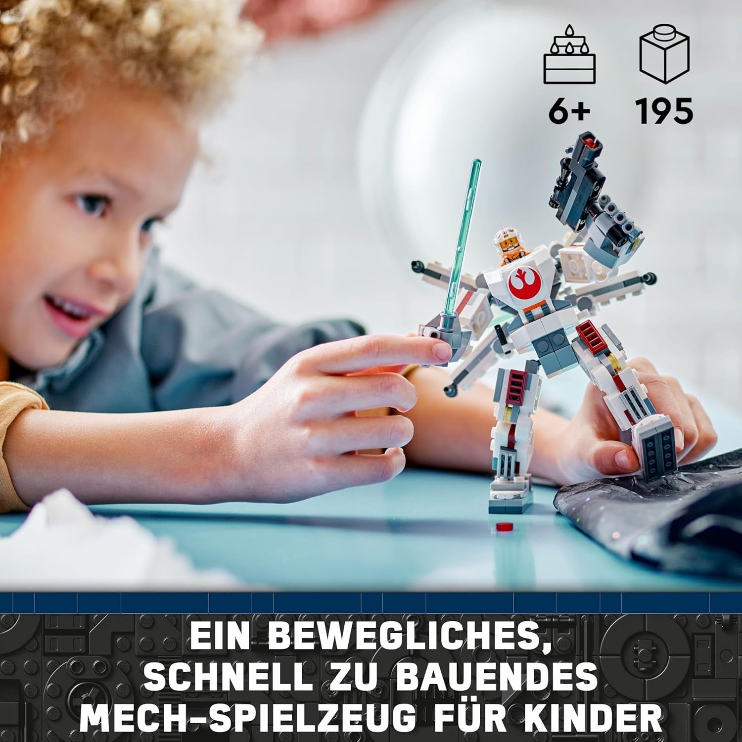 LEGO Star Wars Luke Skywalkers X-Wing Mech, samlarleksaksstenar, actionäventyr, presentidé för kreativa pojkar och flickor i åldern 6+ 75390 Byggset Besuche den LEGO-Store