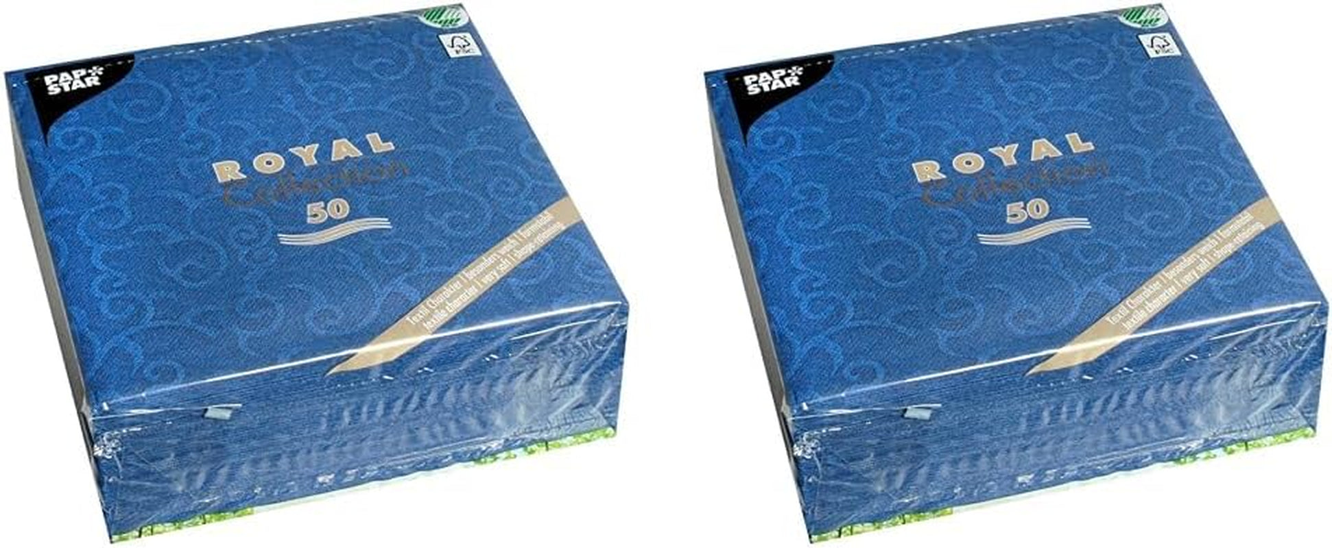 Papstar, 50 servetter "ROYAL Collection" 1/4-faldigt 40 Cm X 40 Cm champagne "Casali", #84877