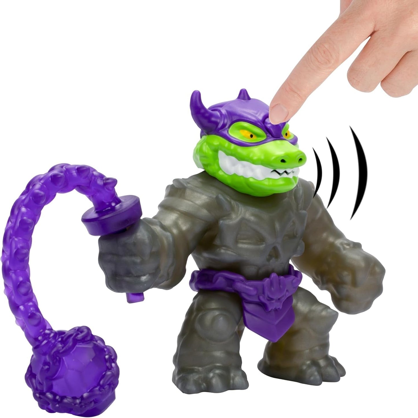 Heroes of Goo Jit Zu Stretch Strikers Deluxe Hero Pack Rock Jaw Sträckbar actionfigur med 20+ coola fightingutrustning Actionfigurer Naty Shop