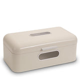 ECHTWERK Retro brödkorg i metall med visningsfönster och lock, set med 3 eleganta förvaringslådor, 1,4 l kapacitet, röda matförvaringslådor Naty Shop Cream Large Single
