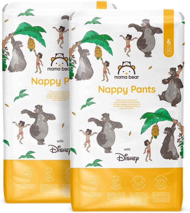 Amazon-märke: Mama Bear Disney-blöjor, storlek 5 (12-17 kg) - Månadslåda, vit, 140 stycken (2 förpackningar om 70)