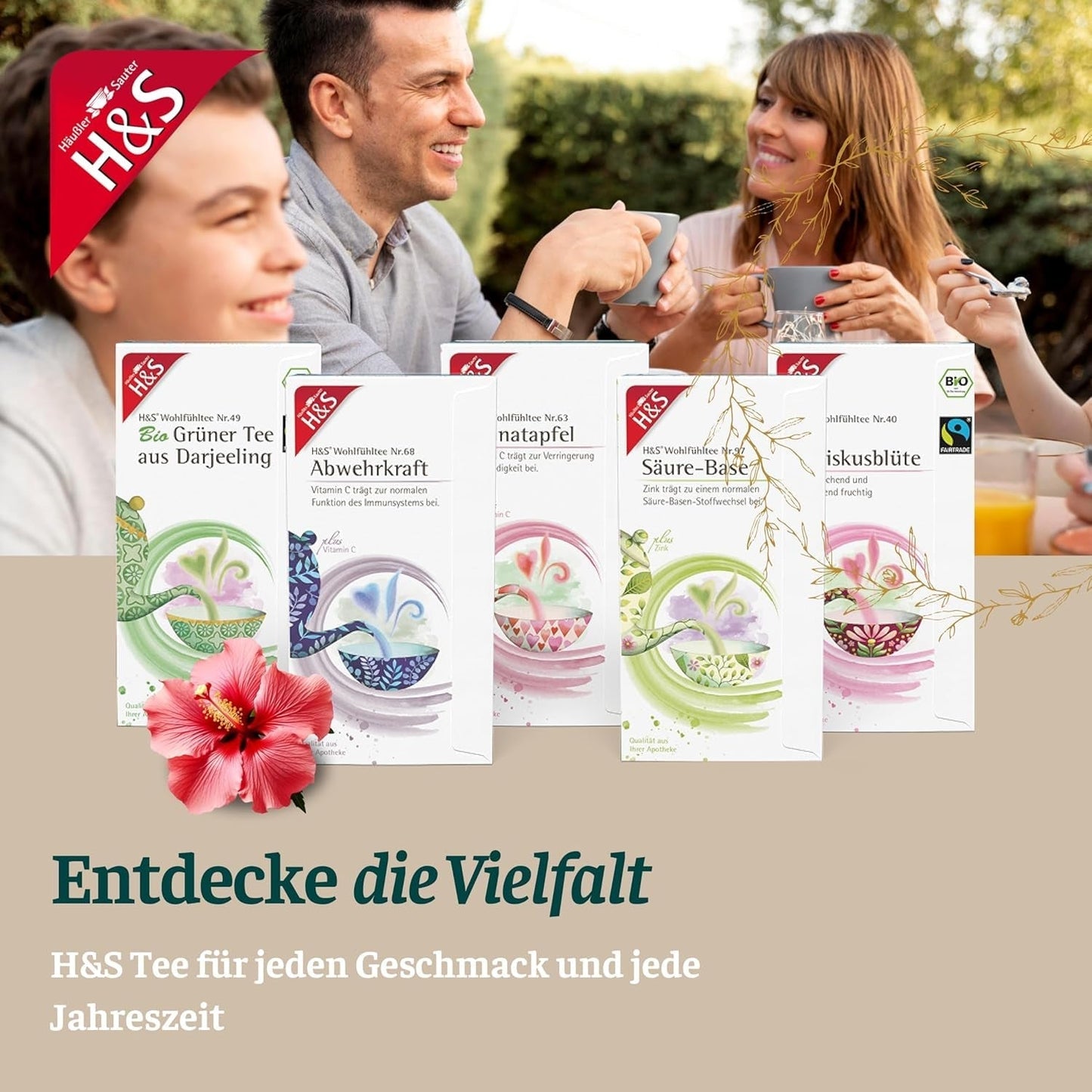 H&S Vitamin C Fruktte: Smakrik och uppfriskande fruktteblandning, 20 x 2,7 g