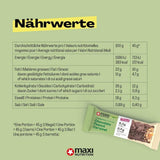 MaxiNutrition Krämig vegansk proteinbar med choklad, jordnötter och kola 12x45g - vegansk proteinbar, 18% protein, 8,3g per bar, låg sockerhalt (0,9g), inget tillsatt socker, inga konstgjorda smakämnen