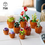 LEGO Icons miniväxter, 9 byggbara konstgjorda blommor, botanisk samlingsset för vuxna med byggbar terrakottakruka, heminredning, present för kvinnor och män 10329 Byggset Besuche den LEGO-Store