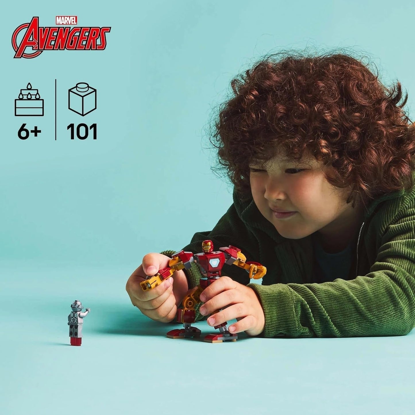 LEGO Marvel Iron Man Mech vs. Ultron - Superhjälteleksak med 2 minifigurer - Actionfigur med rörliga armar, ben och fingrar - Present till pojkar och flickor i åldern 6+ 76307 Besuche den LEGO-Store byggset
