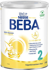 BEBA 2 - Tillskottsmjölk efter 6 månader, med 5 HMO-komplex, åldersanpassat proteininnehåll, laktosfri, palmoljefri, fiskoljefri, barnmat, babymjölkspulver, 3 st (3 x 800g)