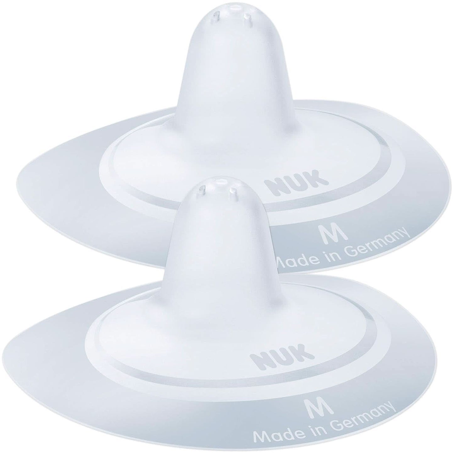 NUK Stillhütchen | Brusthütchen Zum Stillen | Schützt Vor Wunden Brustwarzen | Dünnes Silikon | Größe M (20Mm) | Inklusive Schutzdose | 2 Stück Barnmat och amningstillbehör Naty Shop