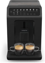 Krups EA897B Evidence ECOdesign automatisk espressomaskin, automatisk espresso- och cappuccinofunktion, Quattro Force-teknik, entrycksmjölkkoppar, 8 förinställningar, mjölksystem, 1450W