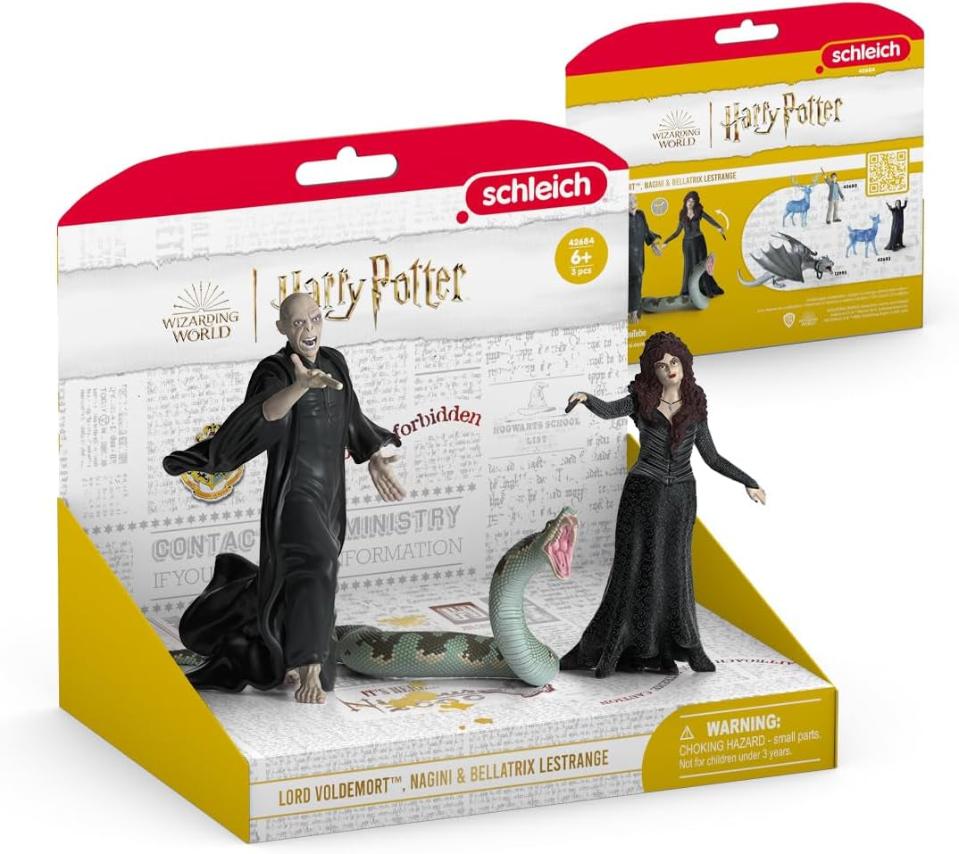 Schleich 42684 Lord Voldemort, Nagini & Bellatrix Lestrange, Från 6 år, HARRY POTTER - lekfigur, 21 X 16 X 18 cm Actionfigurer Naty Shop