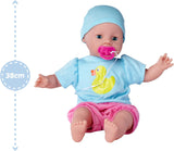 Simba 105010964 - Laura Hungry soft body docka med skyltdocka, trollsked, flaska med försvinnande innehåll och tallrik, 38cm, docka från 2 år Naty Shop Dolls