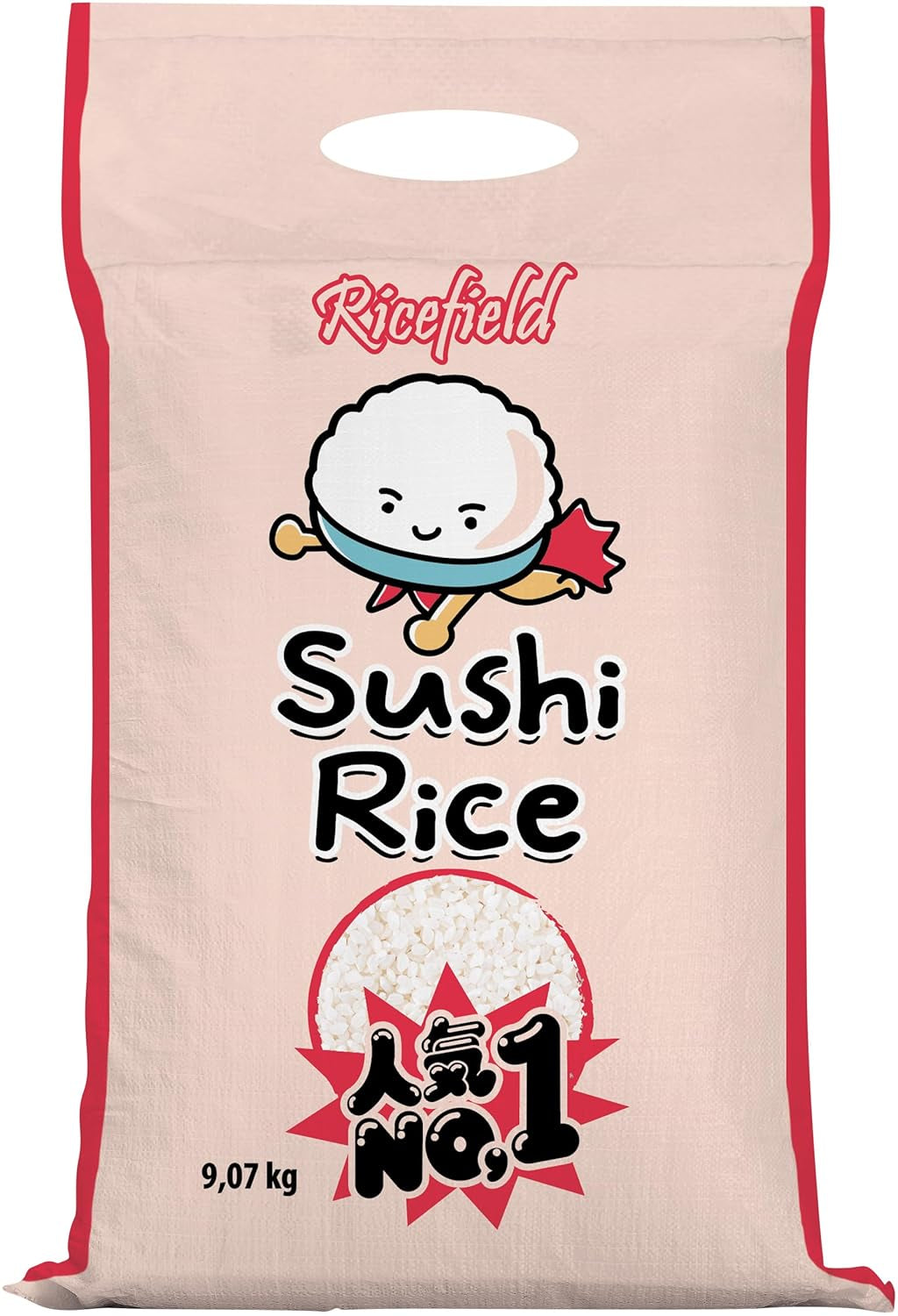 RICEFIELD-ris för sushi, rundkorn, japonica - 1 x 9,07 kg