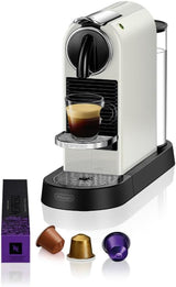 Nespresso EN167.W Citiz kapselespressomaskin, högtryckspump och idealisk temperaturkontroll, utan Aeroccino (mjölkskummare), energisparfunktion, 1260 W, gräddvit, 37,4 x 11,9 x 25,5 cm