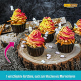 Set med 6 Decocino färgpastor - 6 x 20 g - Livsmedelsfärg i rött, rosa, grönt, gult, blått och svart, perfekt för att färga tårtor, fondant och krämer - Azofri och glutenfri