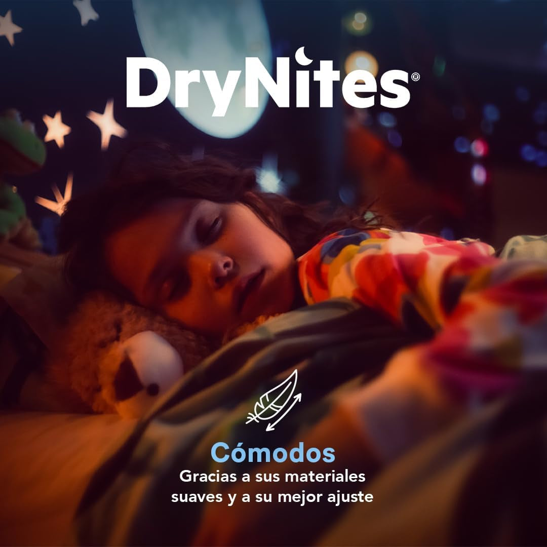 DryNites Pyjamasbyxor för flickor 3-5 år 1 förpackning (1 x 16 stycken)