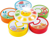 Chicco Talking Farm Italiensk/engelska tvåspråkig babyleksak med djur, ljus och ljud, 3 lekalternativ, elektronisk inlärningsleksak - leksak för 1-4 år gammal babyleksak Naty Shop elektroniskt pussel