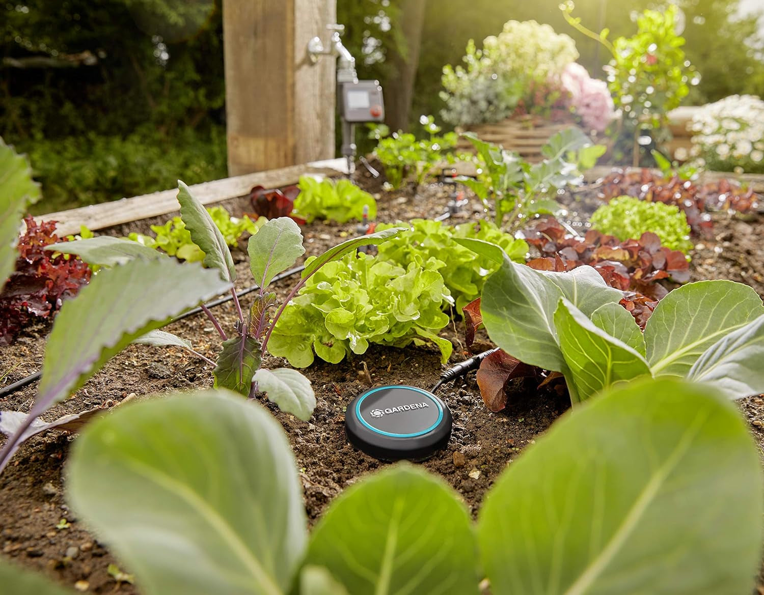 Gardena förlängningskabel (10 m) för regnsensor och jordfuktighetssensor, anslutningskabel med Easy Click-system, förlängbar upp till 105 m, för användning över och under marken (01868-20)