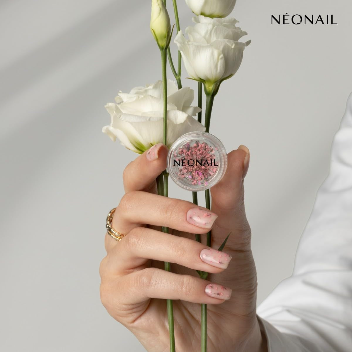 NÉONAIL Nail Art Flowers Set - Trockenblumen - Getrocknete Blumen - Nageldesign Zubehör - Nageldekorationen - Getrocknete Blüten - Nageldekoration - Gelnägel Zubehör - 3 Farben - Rosa, Lila, Orange