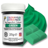 Sugarflair Colourflex Extra Paste Verde matfärgning - Ätbar matfärg för smörkräm, choklad, sockerpasta, glasyr, fondant, kakmixar, deg och mer - 25g