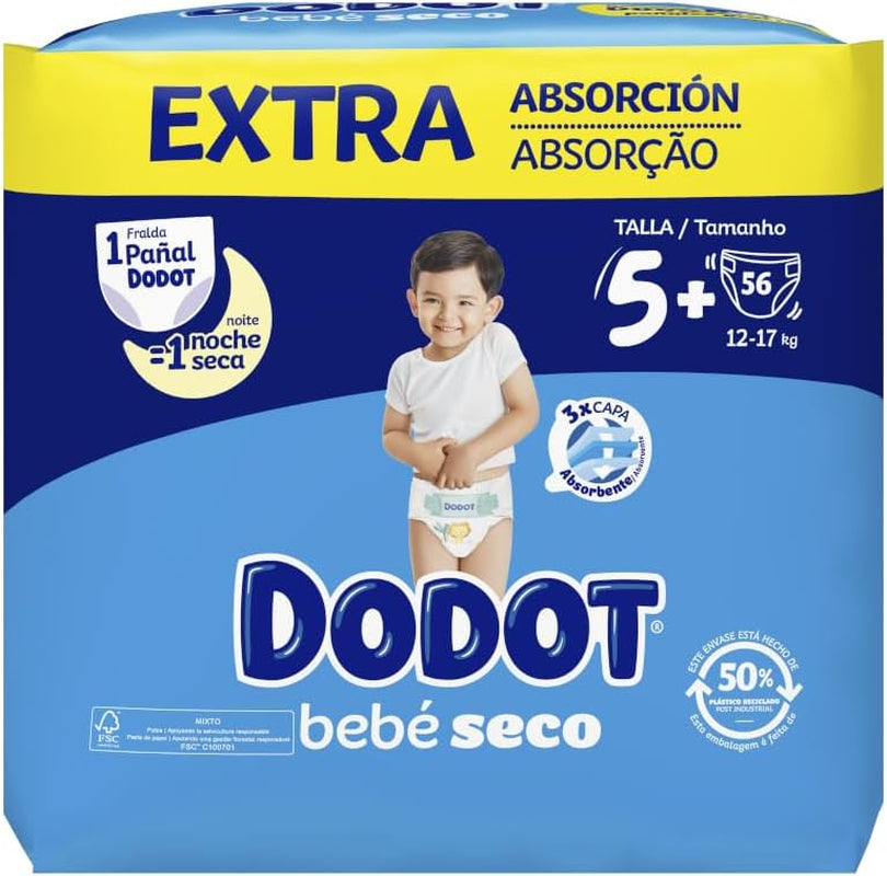 Baby Dry Extra - Jumbopack, storlek 5-56 st