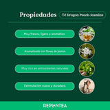 Ekologiskt te Jasmin Dragon Pearls (100 g) | Premium grönt te i form av handrullade jasminpärlor | Tespecialitet med delikat blomarom | OMPLANTERA