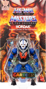 Masters of the Universe Origins Actionfigur Hordak från den tecknade samlingen, cirka 14 cm lång, vild hordskurk från 1980-talets TV-serie, 16 rörelsepunkter, miniseriehäfte, JBM79 Actionfigurer Naty Shop