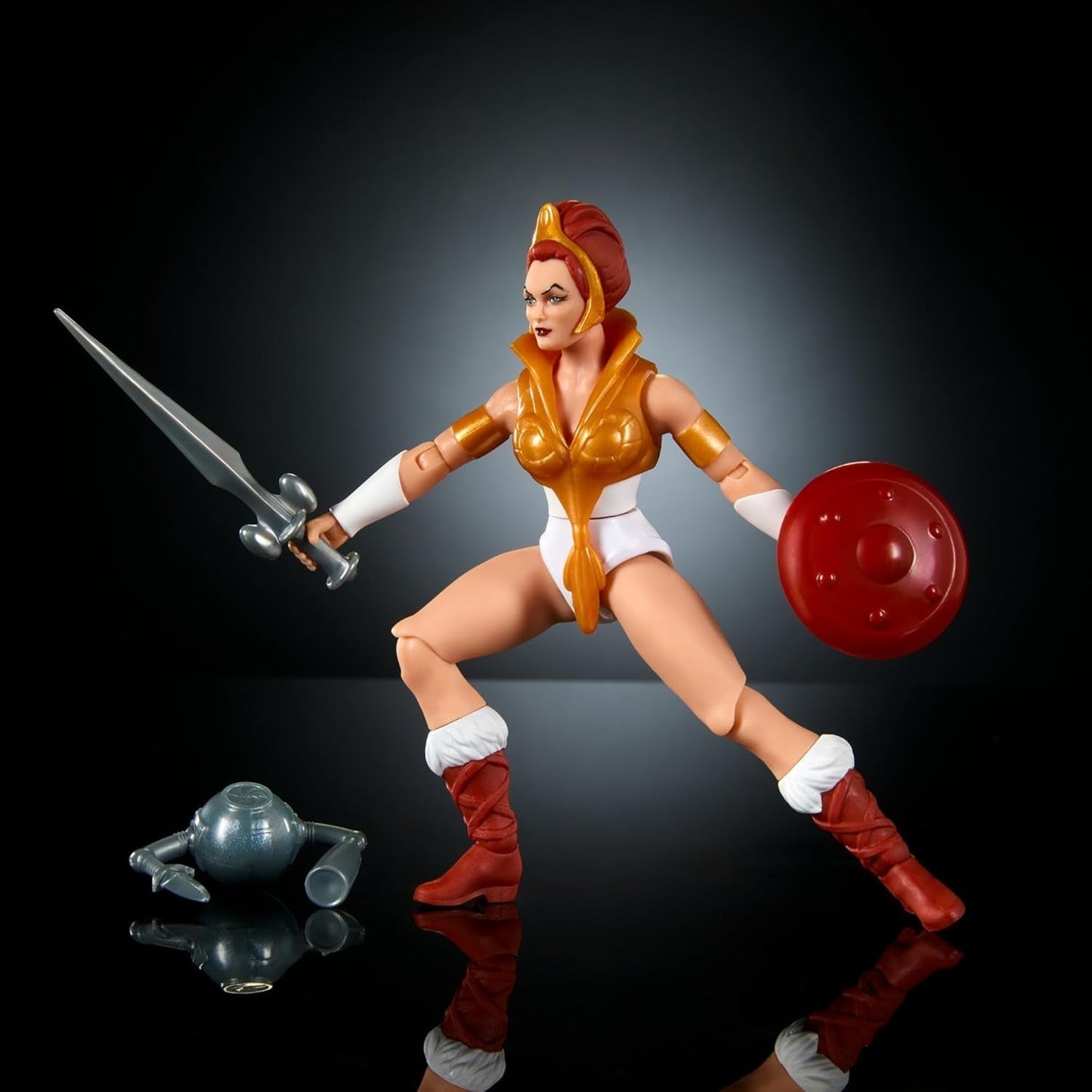 Masters of the Universe Origins Leksak Tecknad Teela Actionfigur Ca 14 cm Höjd Motu Heroine Accessoar och Mini Comic HYD27 Actionfigurer Naty Shop