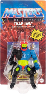 Masters of the Universe Origins Actionfigur Trap Jaw Samlarfigur, ca. 14 cm stor populär MOTU-skurkleksak med 16 rörliga leder och tillbehör, HYD41, [Multicolor] Actionfigurer Naty Shop