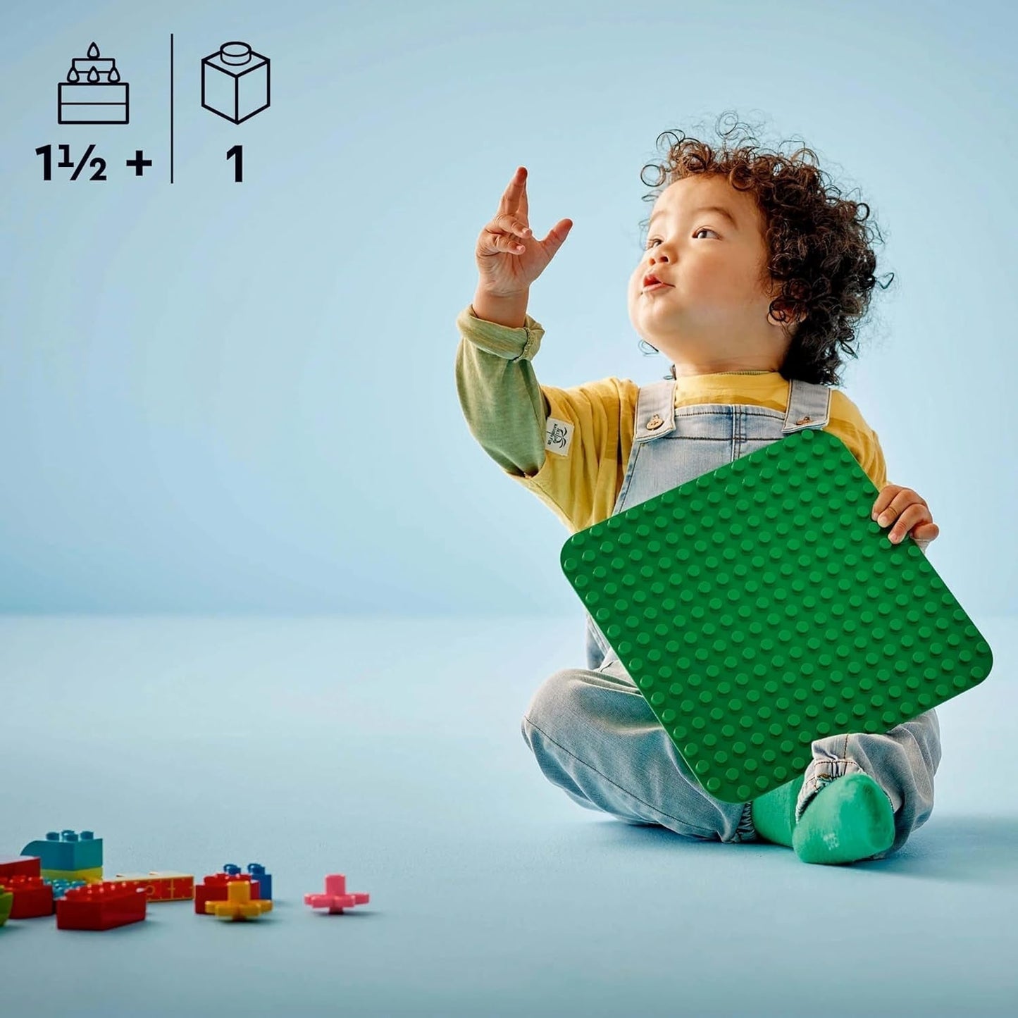LEGO DUPLO byggskiva i grönt, Byggleksak för småbarn från 18 månader, För att visa modeller, Låter förskolebarn bygga kreativt och leka fantasifullt, Pedagogisk leksak 10460 Byggset Besuche den LEGO-Store