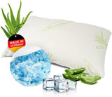 Maxxgoods ortopedisk kudde Visco Gel Foam Nackstödskudde med Aloe Vera skyddande överdrag och 100 % bomull Inneröverdrag - Kudde för mage, rygg och sidosömmar (42 cm x 70 cm x 12 cm) Naty Shop cervikal ortopediska kuddar 42 x 70C