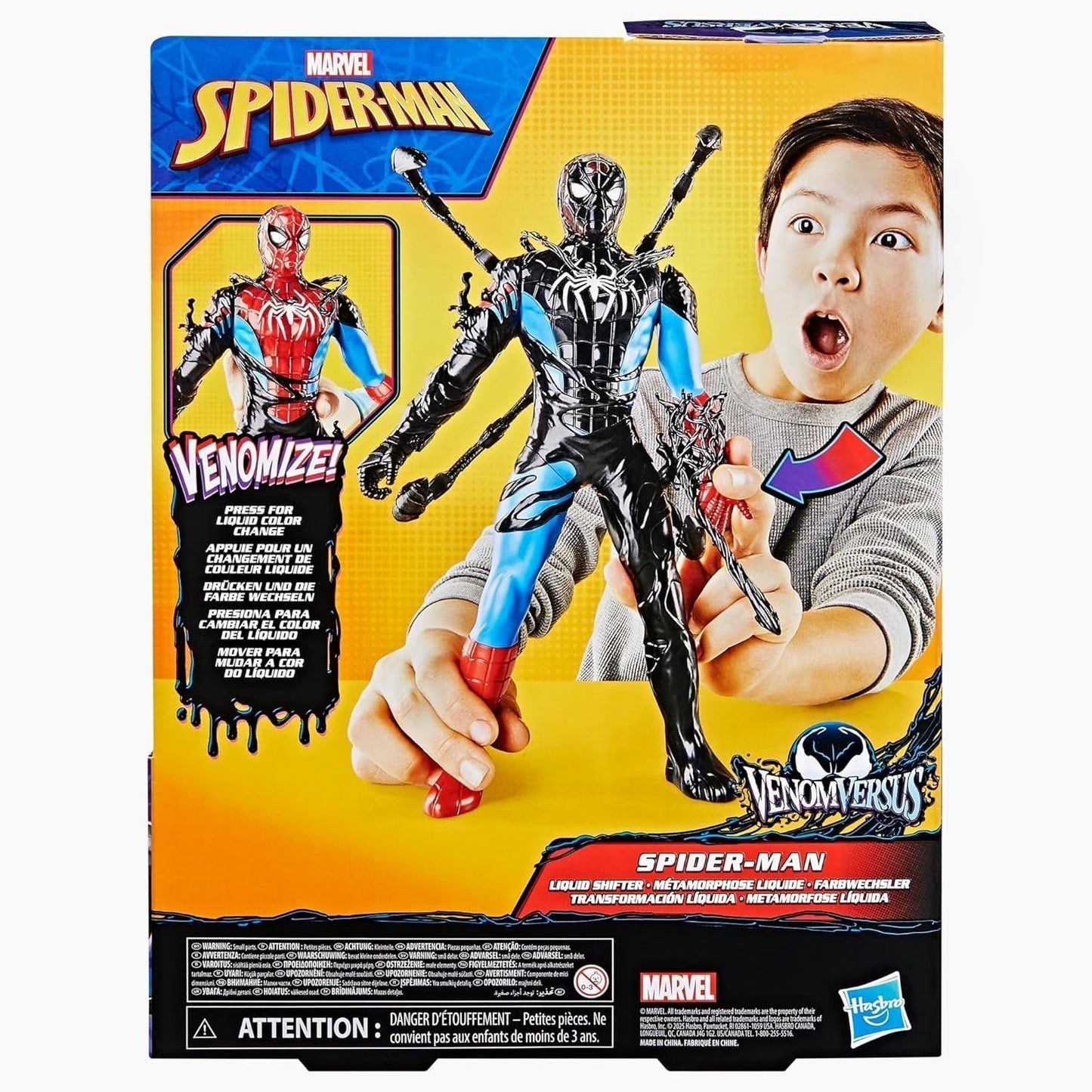 Marvel Spider-Man Venomversus Spider-Man Color Changer Actionfigur med tillbehör Actionfigurer Naty Shop