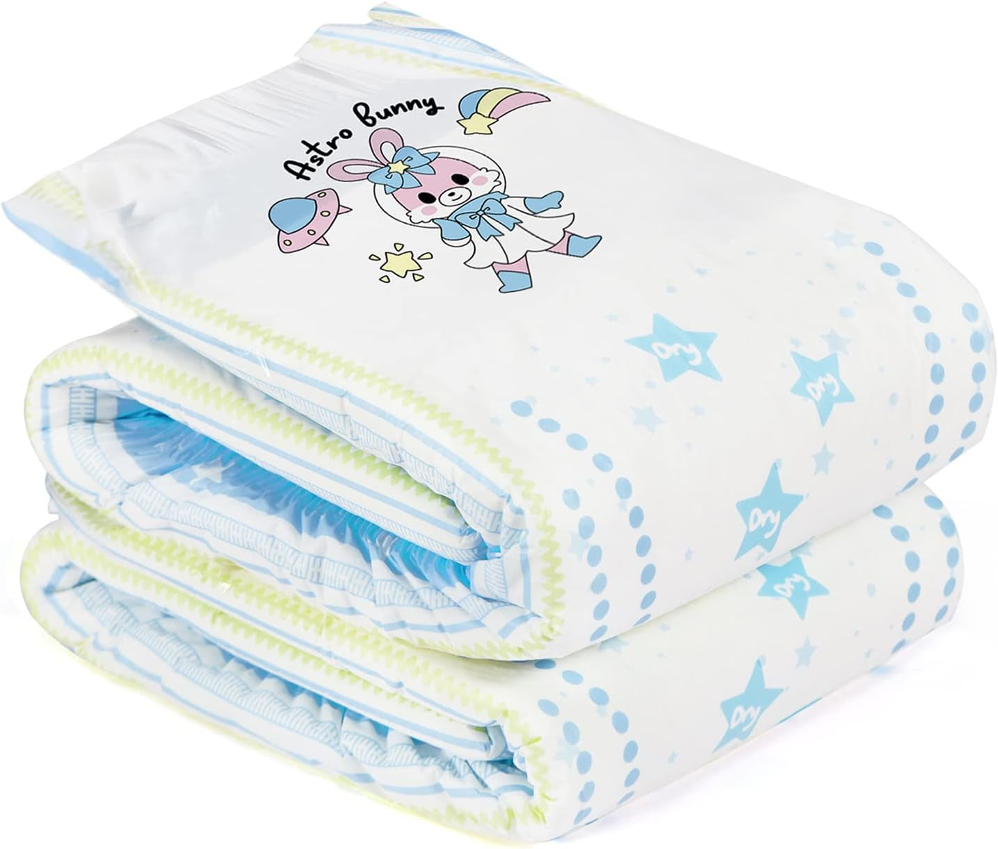 Vuxentryckta blöjor 5500-5800ml 2-pack, 3 utskrifter Slumpmässigt sortiment - Astro Babies (L)