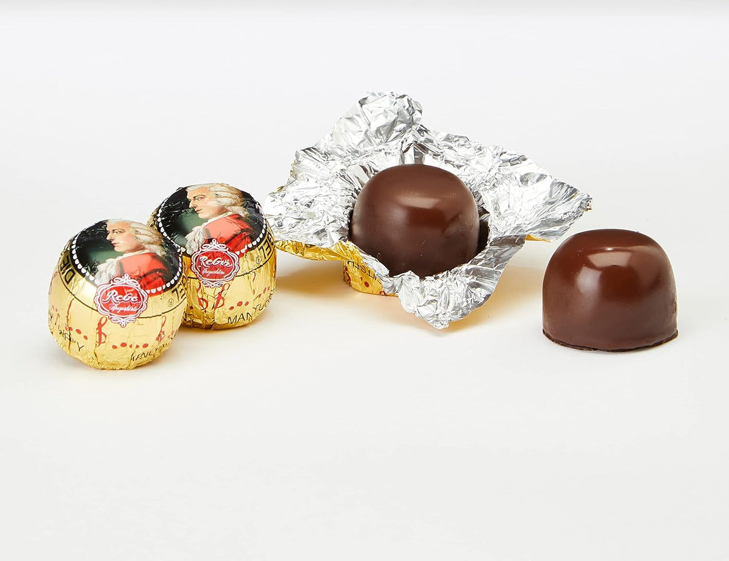 Mozart Baroque - Äkta Mozart mörk choklad marsipan Nougatbollar 12 delar 1 x 240g (Förpackning med 5)