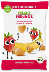 100 % jordgubbar ekologiska fruktchips Frystorkade jordgubbschips Paket med 12 (12 x 12 g) och Crispy Hearts Banan & Strawberry Organic Kids & Baby Snack (9 x 30 g) 270 g