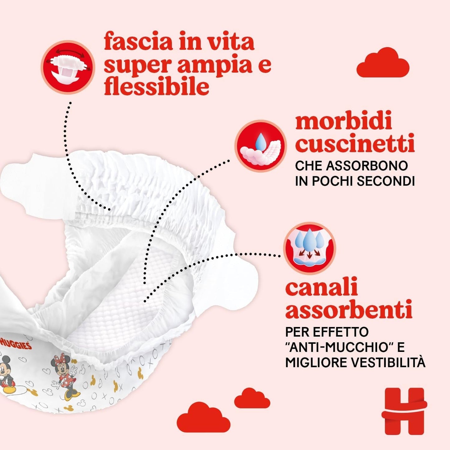 Huggies Ultra Comfort/Little Movers blöjor, storlek 3 (4-9 kg), Disney Design, Absorberande, Fullständigt skydd, 126 Count