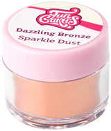 Funcakes Sparkle Dust Dazzling Bronze: Mousserande matfärgspulver för att dekorera tårtor, Halal-certifierat