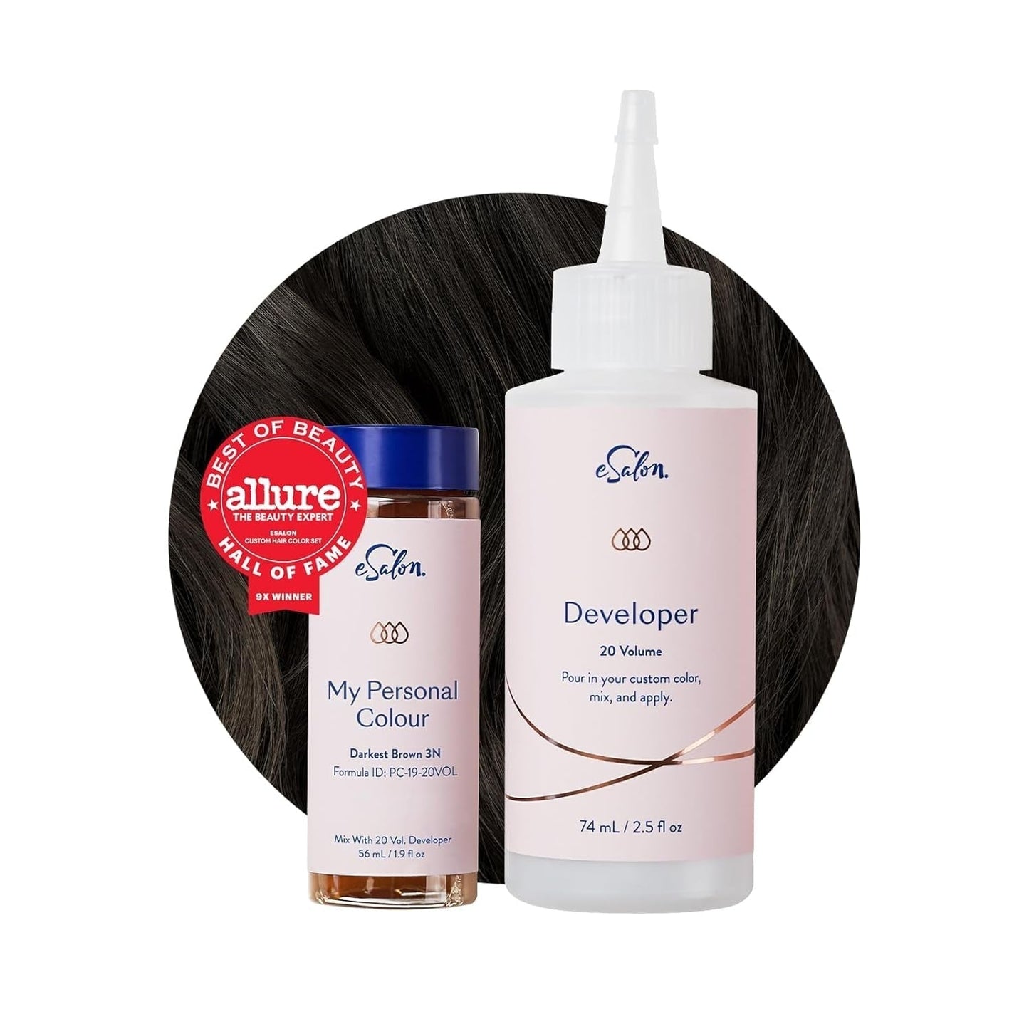 Permanent hårfärgningsset 100 % grå täckning Hemfärgning 0 % ammoniak Hårfärger Multidimensionella hårfärger Professionella hårfärger Naty Shop Hårfärgning svart-brun 3N