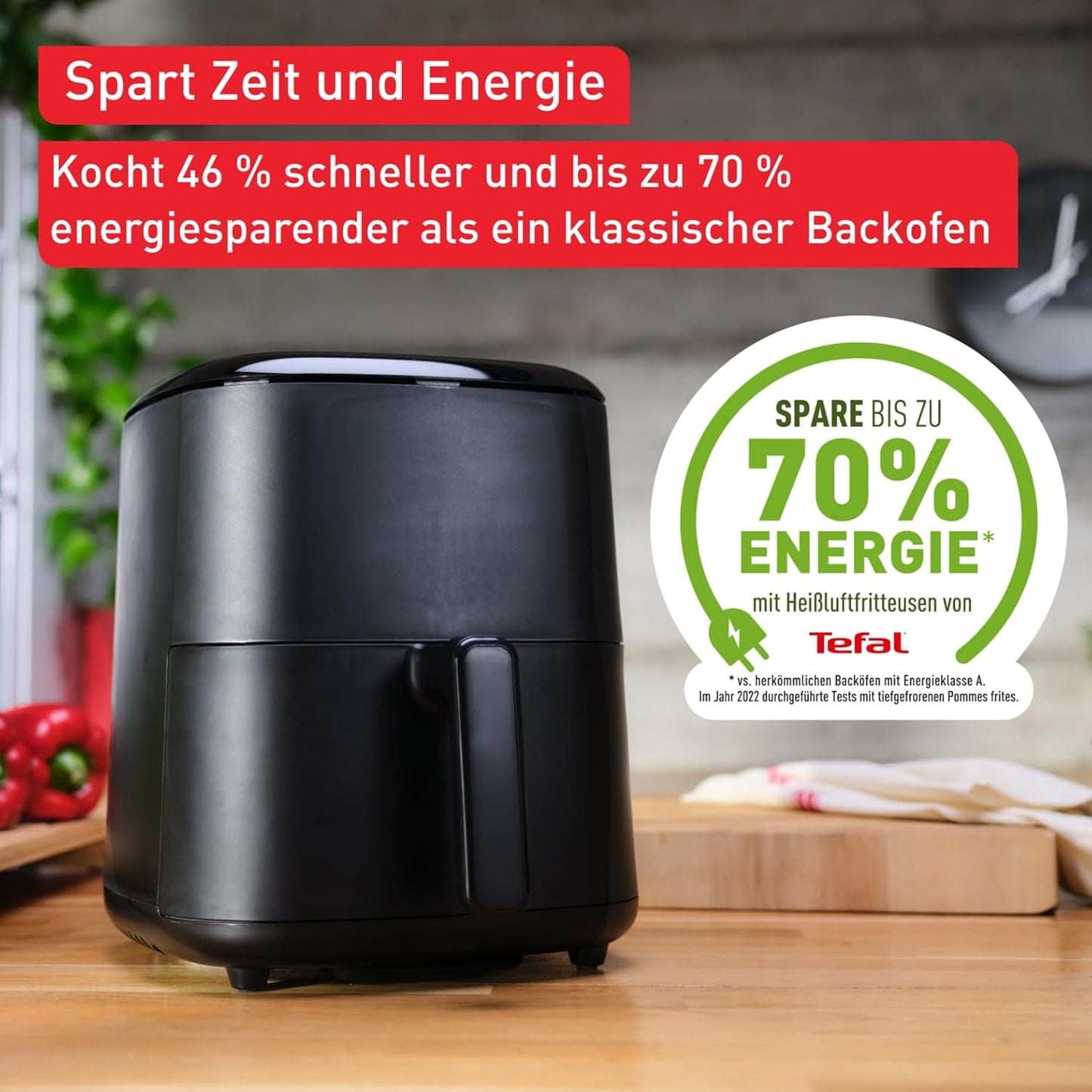 Tefal Easy Fry Max EY2458, 5 liter, Hot Air Fryer, 10 automatiska matlagningsprogram, digital pekskärm Vitvaror Naty Shop