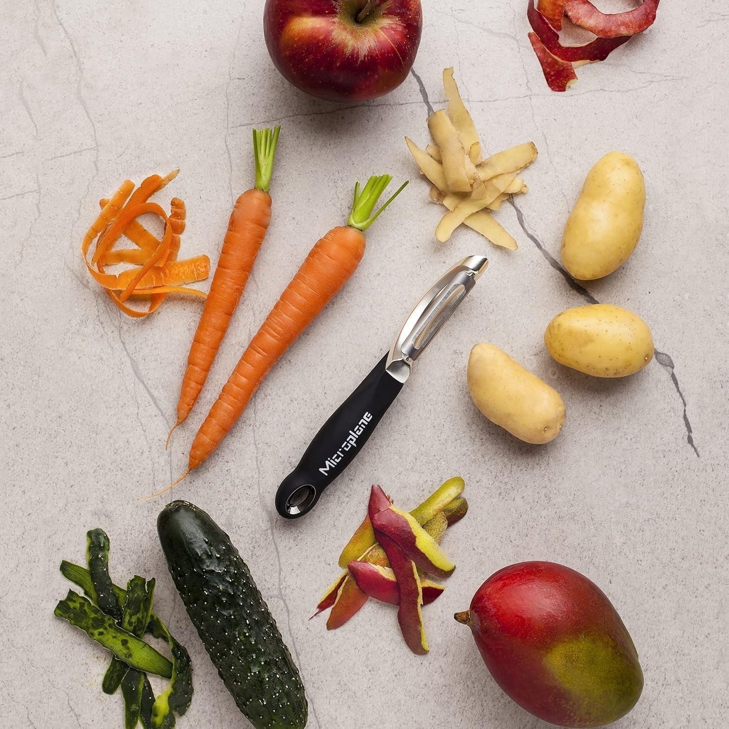 Naty Shop Microplane Professional Double Blade Rostfritt Stål Ambidextrous Skalare
