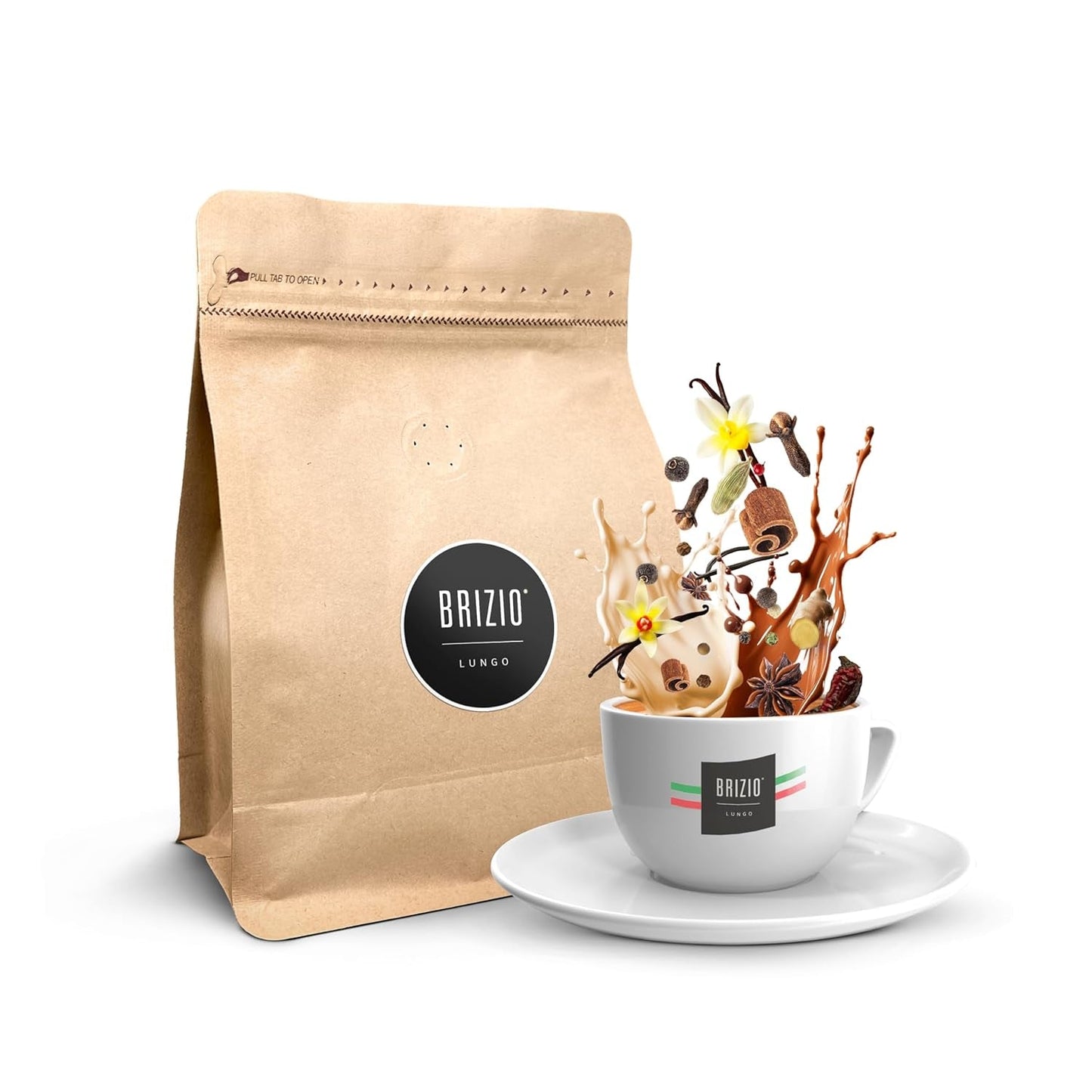 Lungo – Provpåse 250g – Italienska espressokaffebönor – 100 % Arabica – Mediumrostad – Full och slät – Choklad, vanilj och kola