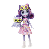 Enchantimals HHB90 - Hadley Husky Doll (Ca 15 cm) och slädhundsdjurfigur, liten docka med avtagbar kjol och tillbehör, bra present för barn från 4 år och uppåt