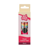 Funcakes matfärg, svart gel: Högkoncentrerad karamellfärg för deg, grädde, fondant och marsipan. Enkel dosering. En droppe för att skapa livfulla färger. Halal. 30 g.