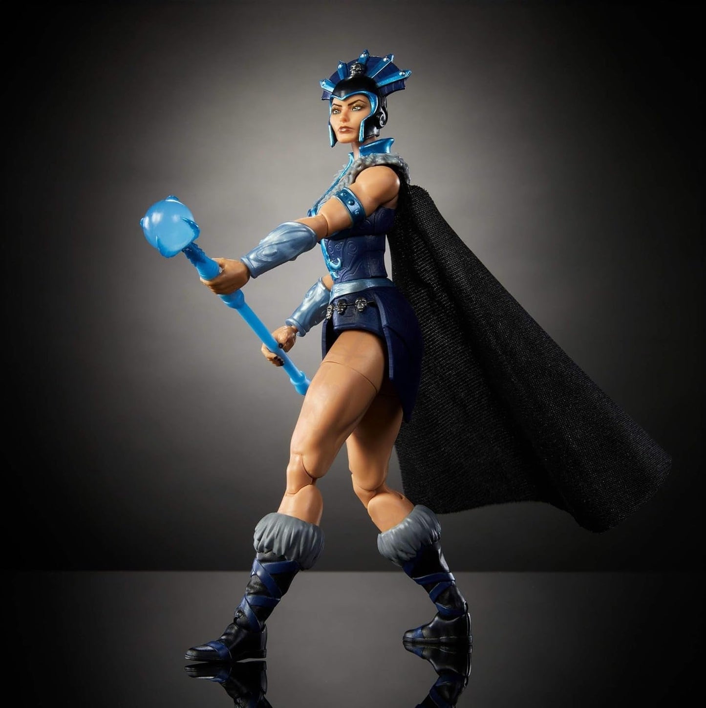 Universums mästare Masterverse Action Figur Ca. 18 cm lång, New Eternia Evil-Lyn, MOTU Toy Villainess, Sorceress, 30 Movement Points, Crystal Ball Wand, JBP77 Actionfigurer Naty Shop