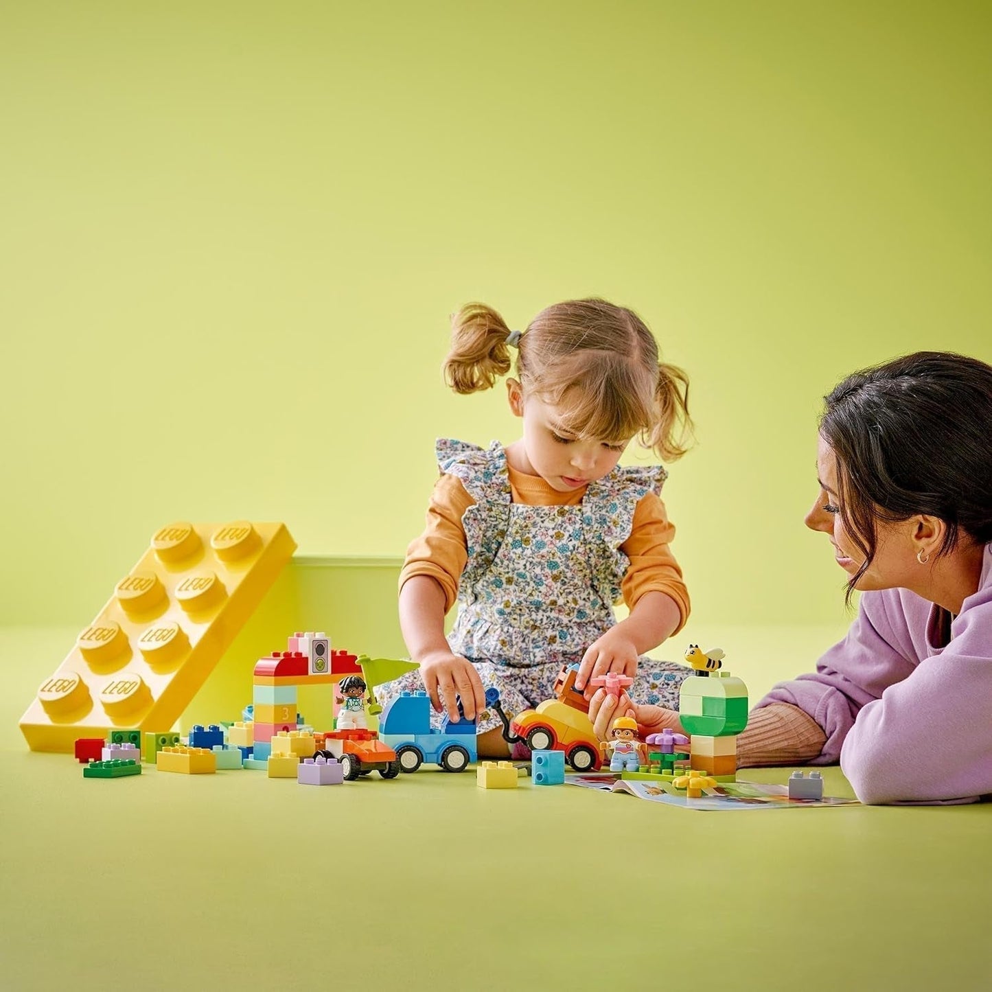 LEGO DUPLO Classic Brick Box Bilar och lastbilar, fordonslekset för barn från 1,5 år, kreativ lärande leksak, billeksak och racerbilsset 10439 Byggset Besuche den LEGO-Store