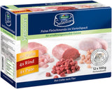 Dehner Premium Katzenfutter Sensitive Multipack, Nassfutter, för ernährungssensible Katzen, je 4 x Huhn / Rind / Pute, 12 x 100 g påse (1,2 kg)